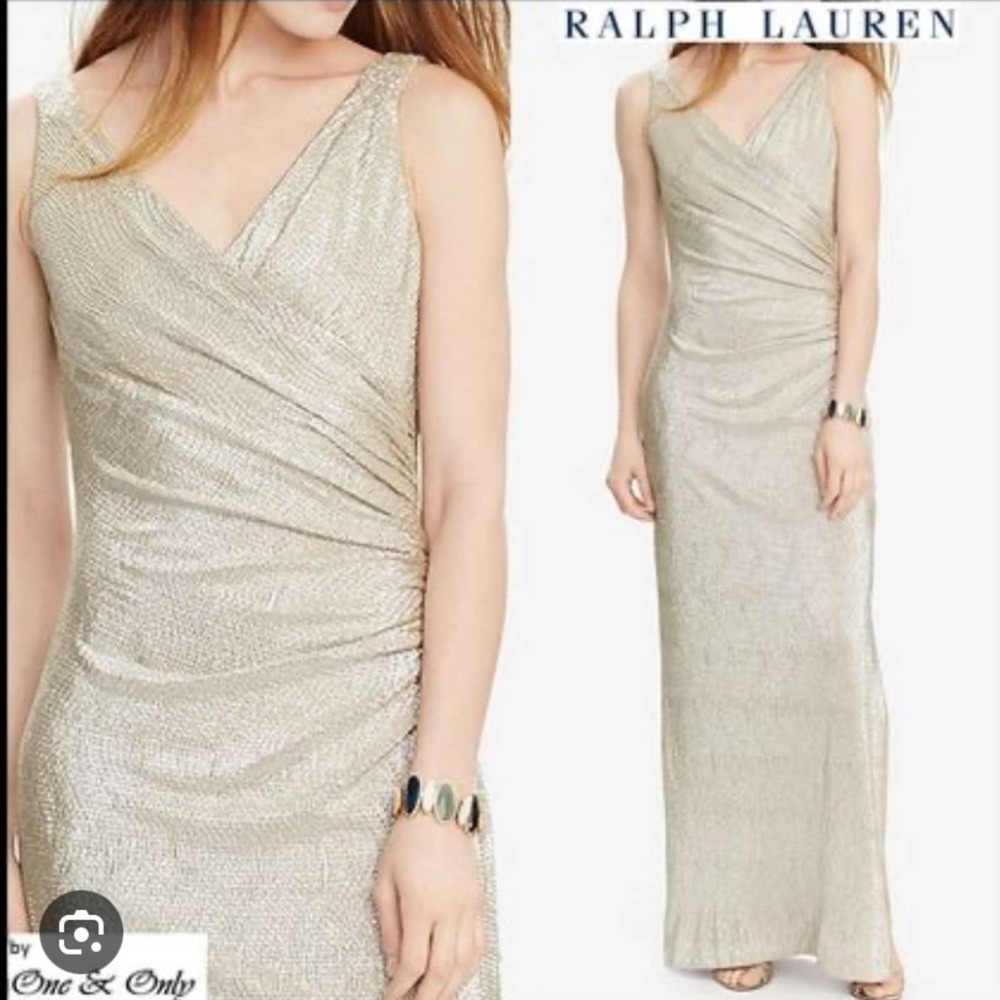 Lauren Ralph Lauren Gold Evening Dress Size 12